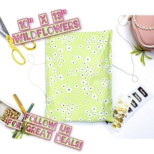 50 Wildflower Poly Mailers 10"x13"